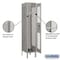 Salsbury Industries 1 Tier Vented Locker, 12"Wx66"Hx15"D, 1 Door, Gray, Unassembled 71155GY-U - alternate 3